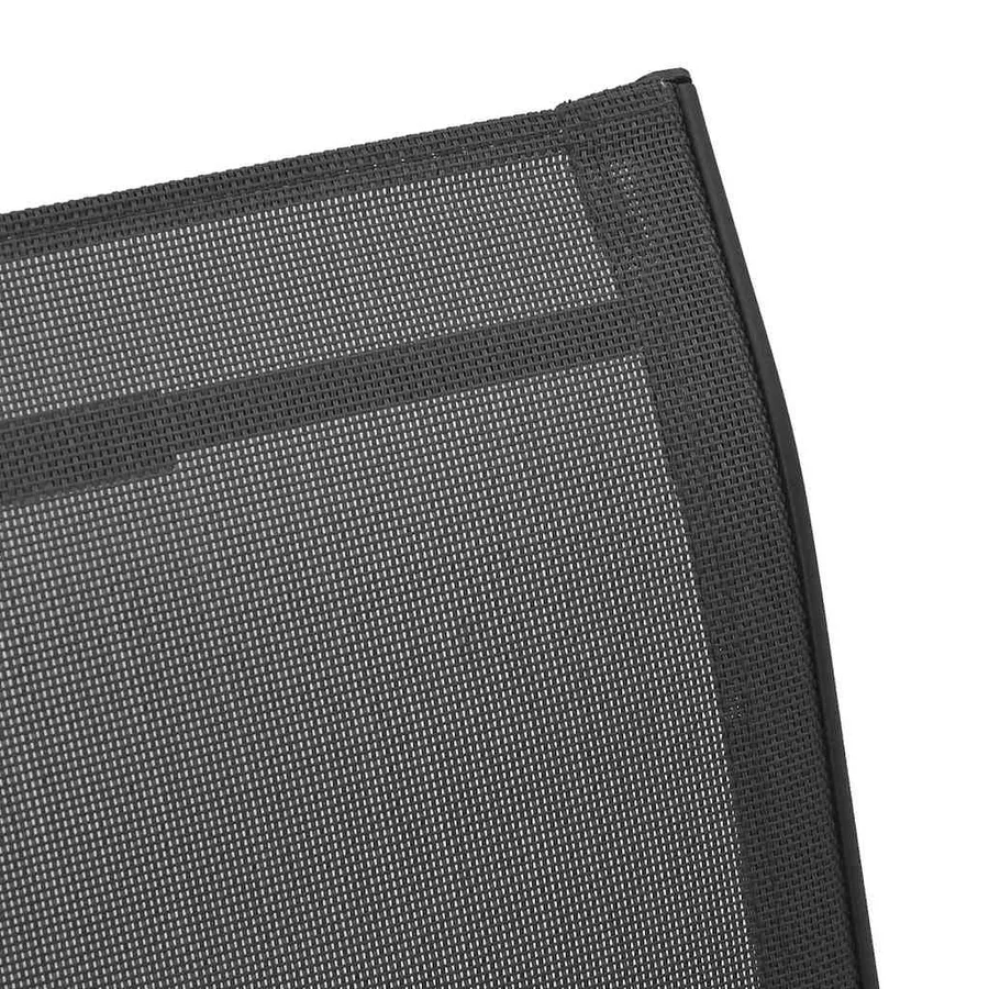 Chaises empilables de jardin lot de 6 Noir Tissu textilène - 11