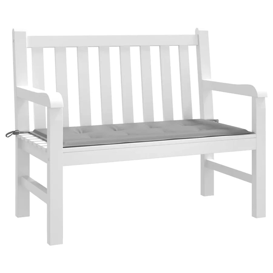Coussin de banc de jardin gris 120x50x3 cm tissu oxford - 3