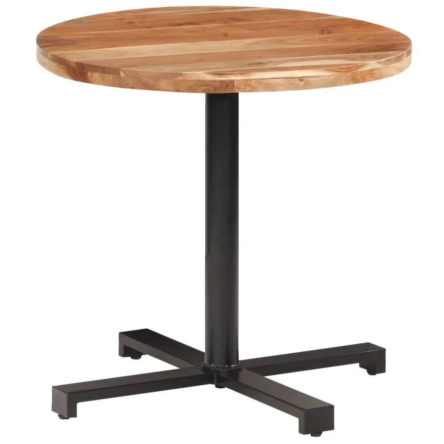 Table de bistro Ronde Ø80x75 cm Bois d'acacia massif - 10