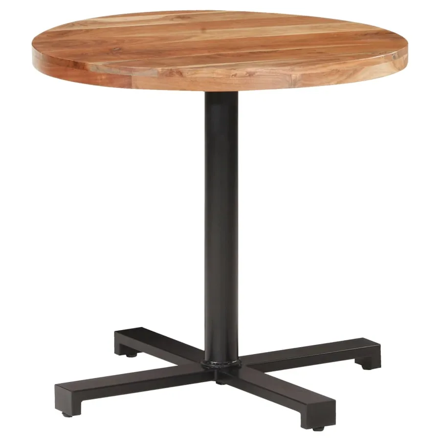 Table de bistro Ronde Ø80x75 cm Bois d'acacia massif - 9