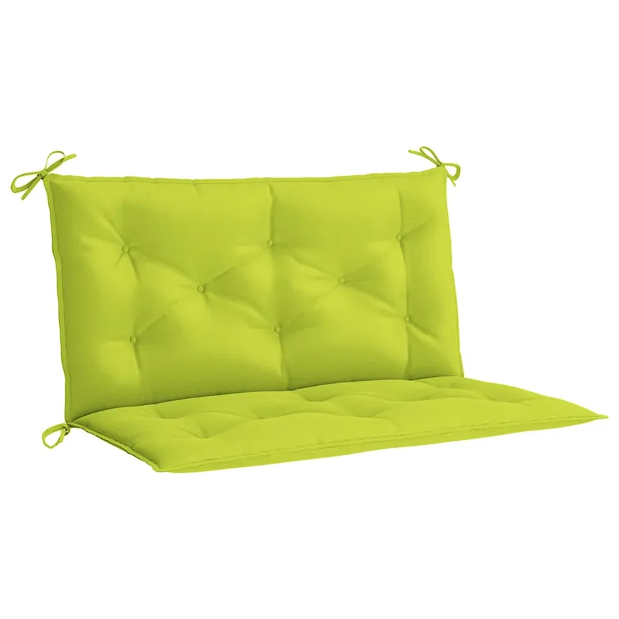 Coussin de banc de jardin vert vif 100x(50+50)x7cm tissu oxford - 2