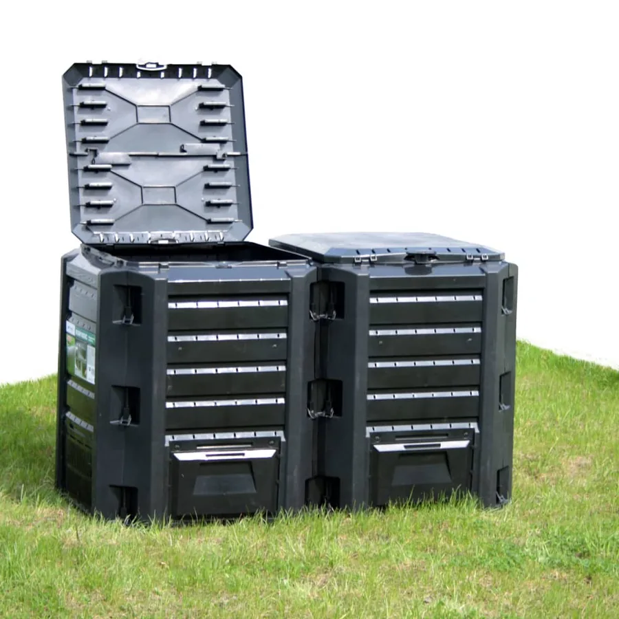 Composteur de jardin Noir 800 L