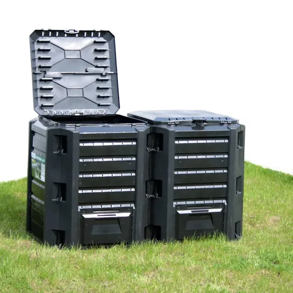 Composteur de jardin Noir 800 L