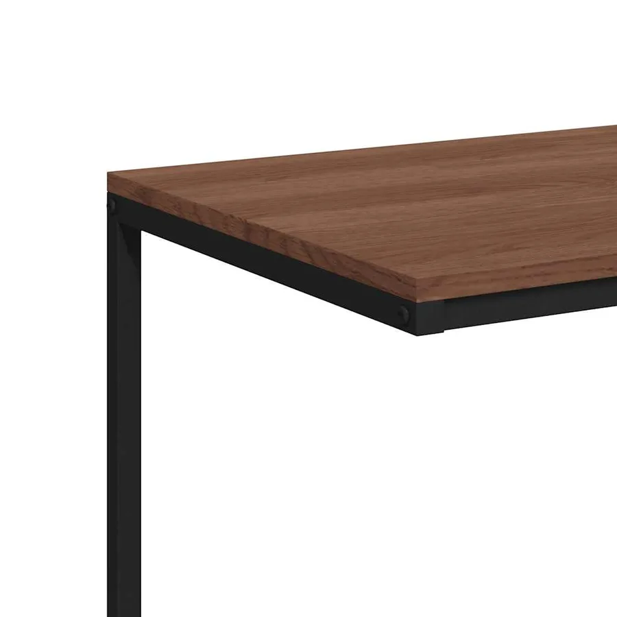 Table d'appoint avec roues noir 55x35x70 cm bois d'ingénierie - 7