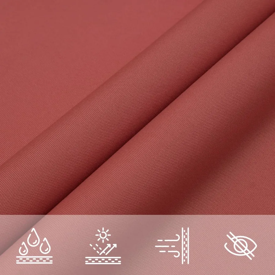 Voile de parasol tissu oxford rectangulaire 3x4 m terre cuite - 8