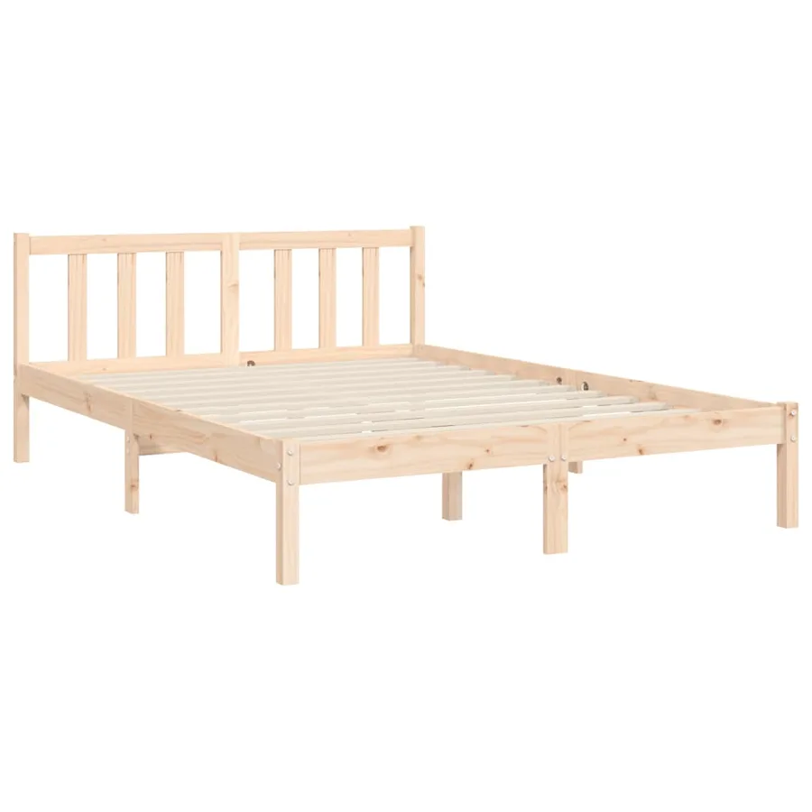 Cadre de lit sans matelas 140x200 cm bois massif de pin - 9
