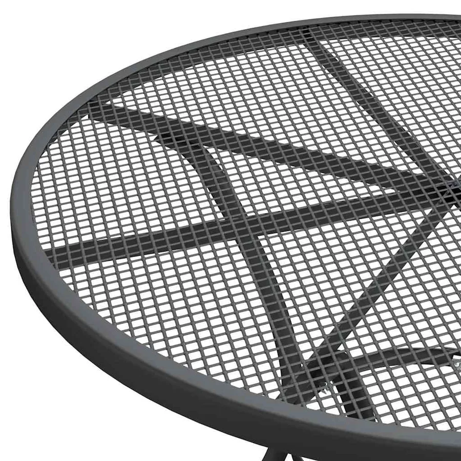 Ensemble à manger de jardin 3 pcs Maille Métal Anthracite - 6