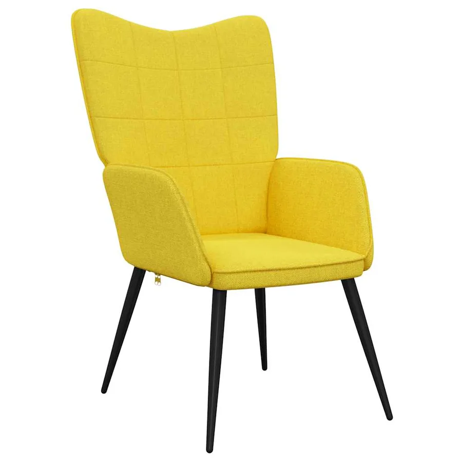 Chaise de relaxation Jaune moutarde Tissu - 2