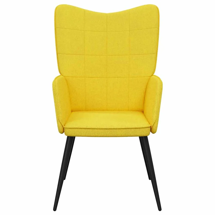 Chaise de relaxation Jaune moutarde Tissu - 4