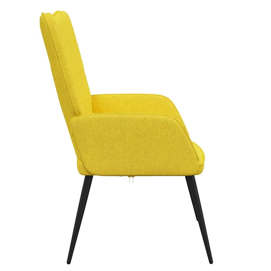 Chaise de relaxation Jaune moutarde Tissu - 5