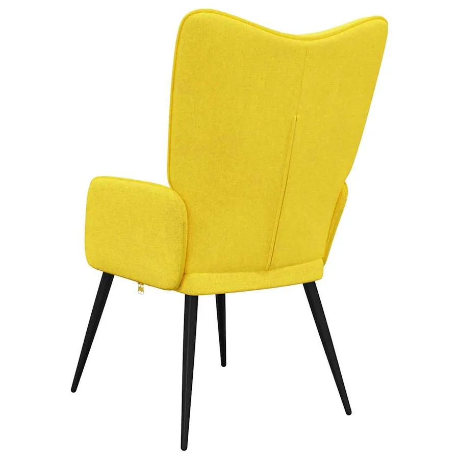 Chaise de relaxation Jaune moutarde Tissu - 6