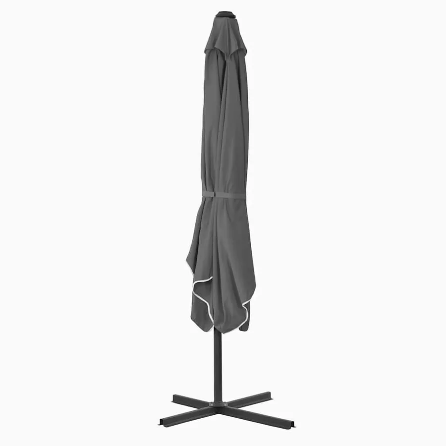 Parasol d'extérieur avec mât en acier 250 x 250 cm Anthracite - 3