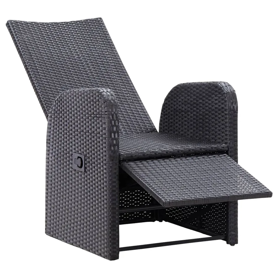 Ensemble de bistro 3 pcs avec coussins Résine tressée Noir - 7