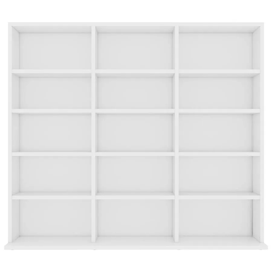 Armoire à CD Blanc 100x23x89,5 cm Bois d’ingénierie - 3