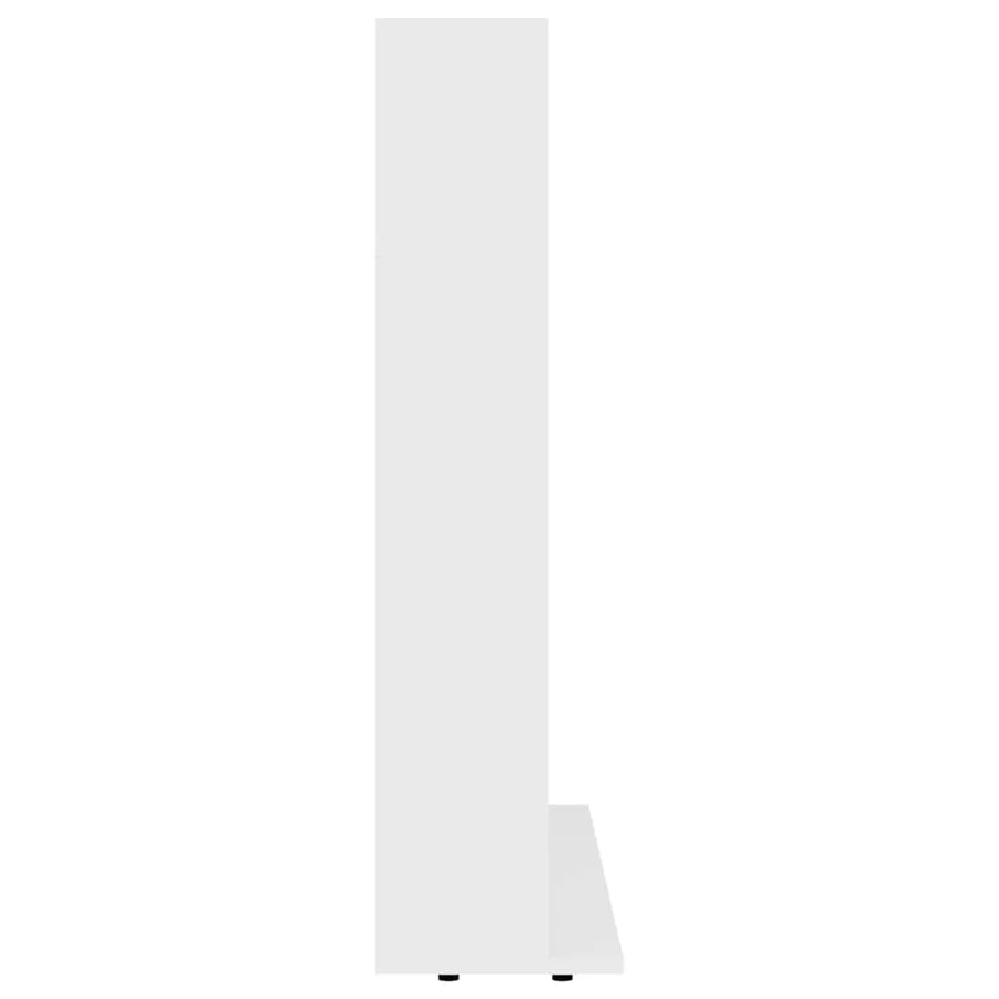 Armoire à CD Blanc 100x23x89,5 cm Bois d’ingénierie - 5