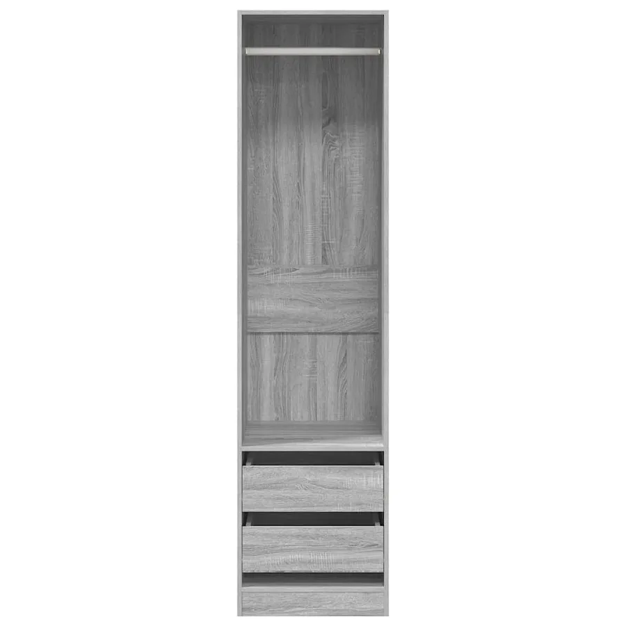 Armoire avec tiroirs Sonoma gris 50x50x200 cm Bois d'ingénierie - 4
