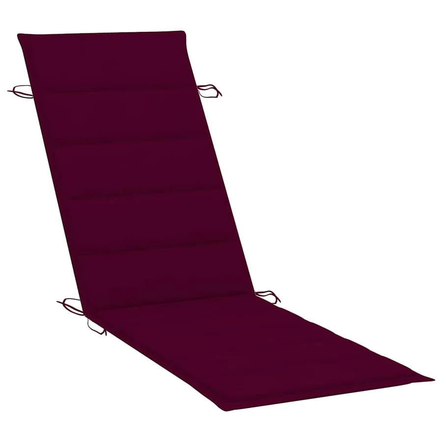 Chaise longue de jardin avec coussin Bois d'acacia solide - 7