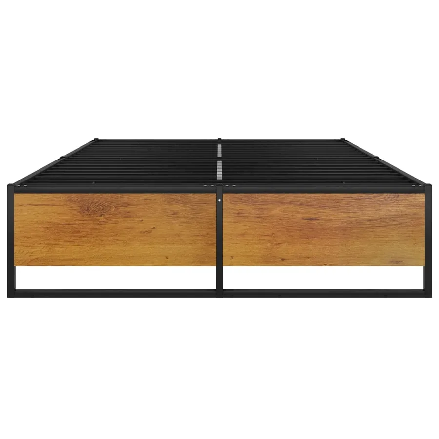 Cadre de lit sans matelas noir métal 120x200 cm - 3