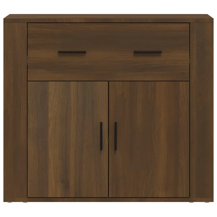 Buffet Chêne marron 80x33x70 cm Bois d'ingénierie - 3