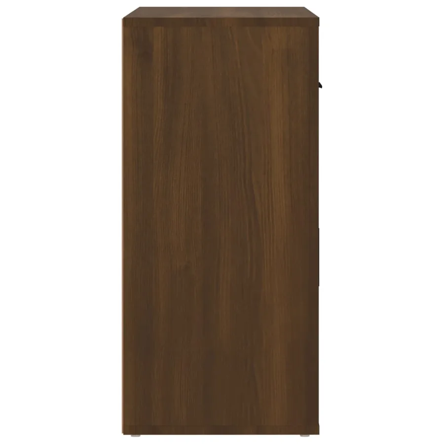 Buffet Chêne marron 80x33x70 cm Bois d'ingénierie - 5