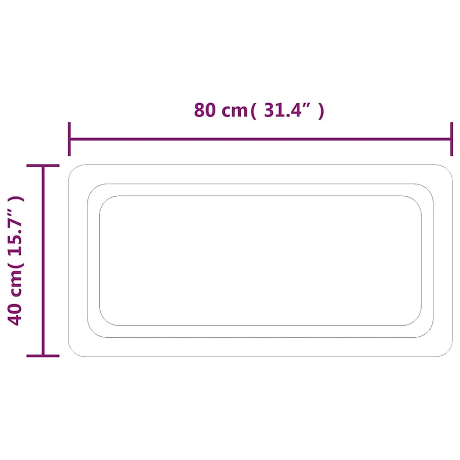 Miroir de salle de bain à LED 80x40 cm - 5