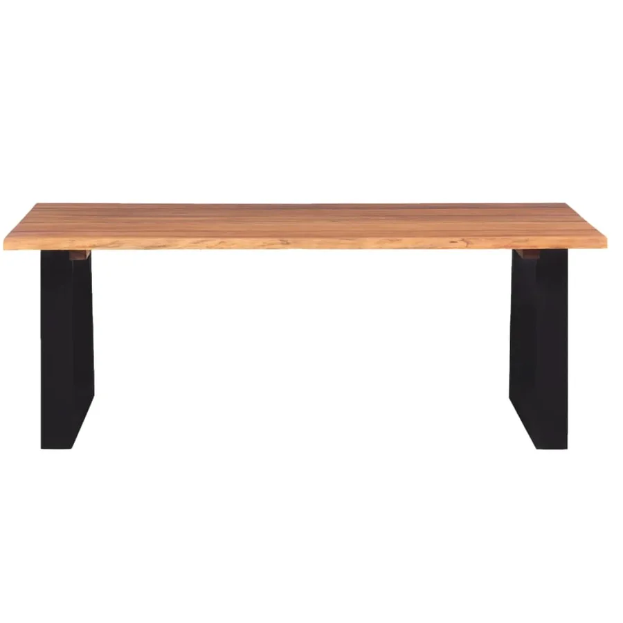 Table basse Bois d'acacia massif 110x60x40 cm - 3