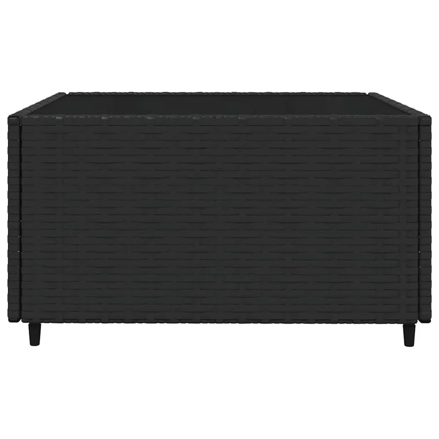 Salon de jardin 3 pcs avec coussins Noir Résine tressée - 7