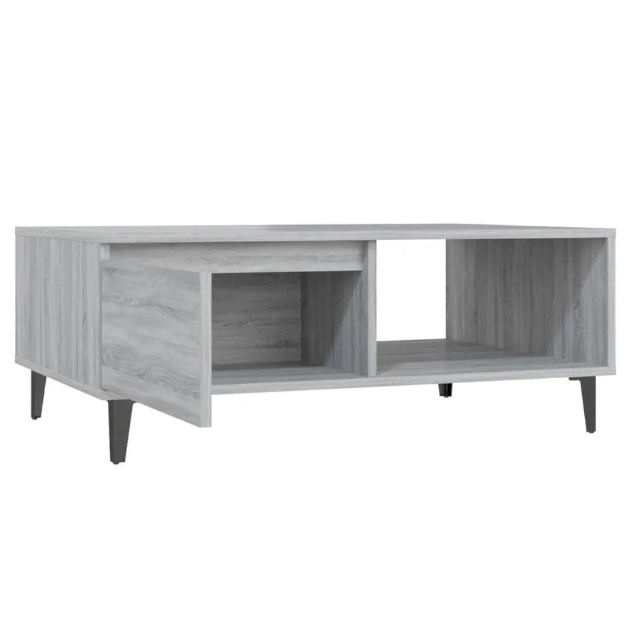 Table basse sonoma gris 90x60x35 cm bois d'ingénierie - 5