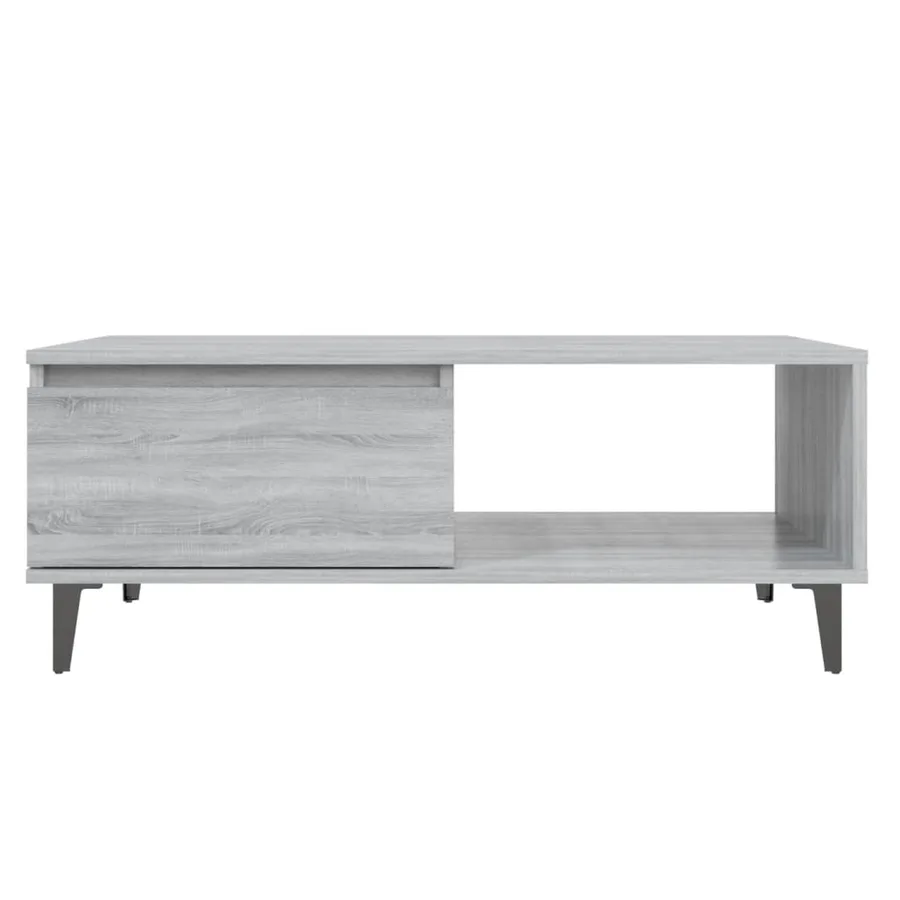 Table basse sonoma gris 90x60x35 cm bois d'ingénierie - 6