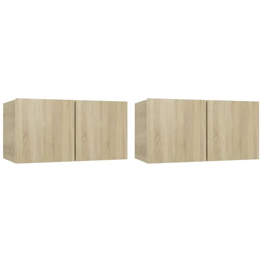 Meubles TV suspendus 2 pcs Chêne sonoma 60x30x30 cm - 2