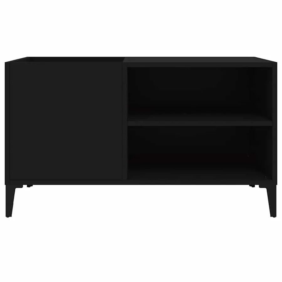 Armoire à disques noir 84,5x38x48 cm bois d'ingénierie - 5