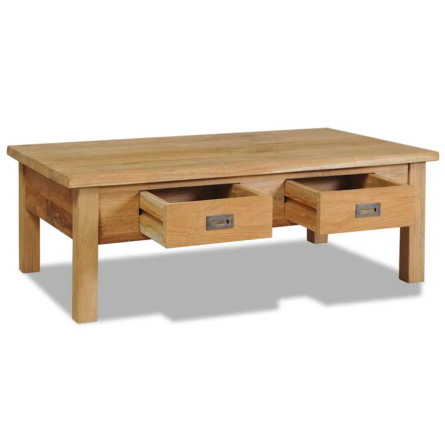Table basse teck massif 100x60x35 cm - 3