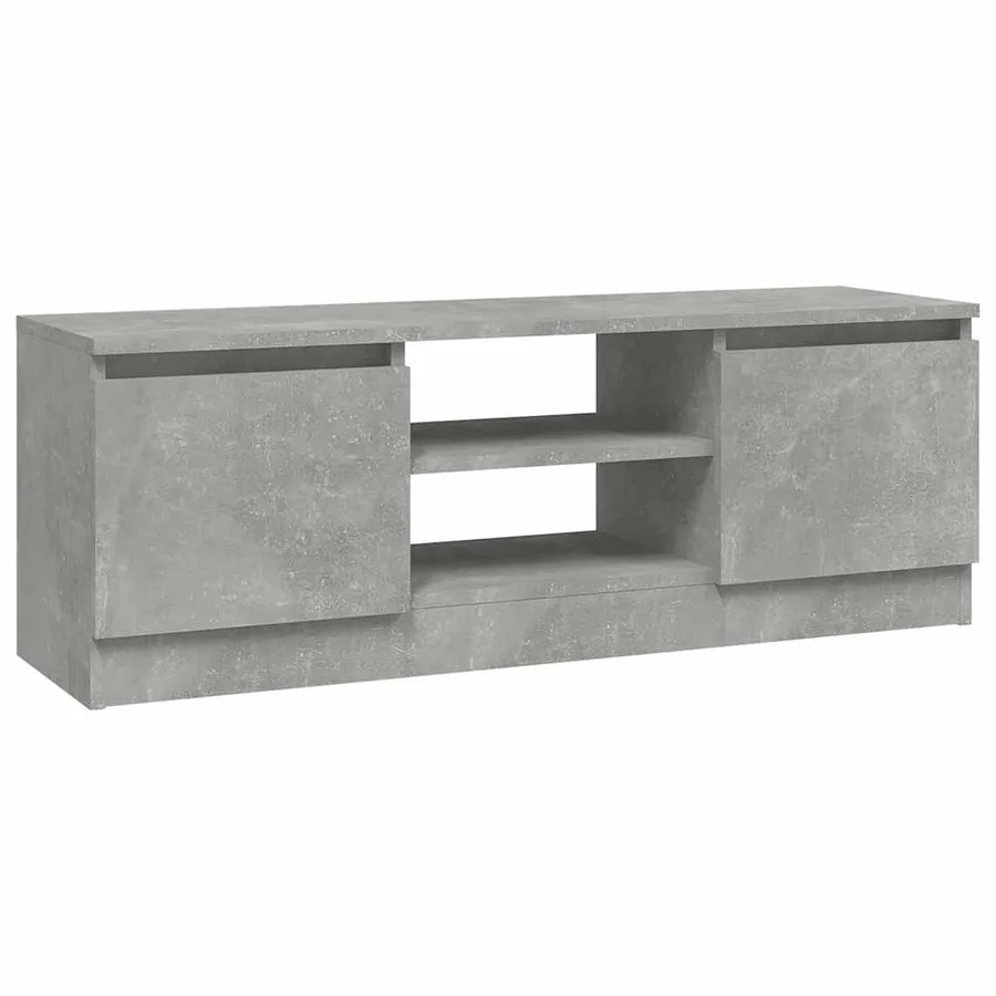 Meuble TV avec porte Gris béton 102x30x36 cm - 2
