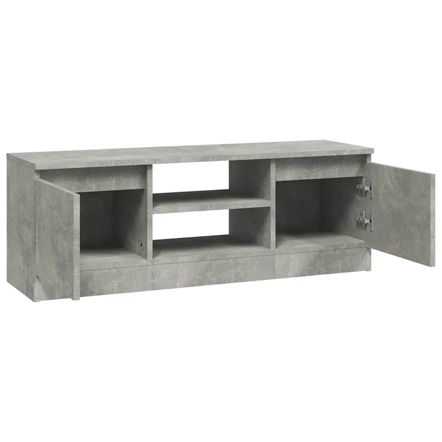 Meuble TV avec porte Gris béton 102x30x36 cm - 6