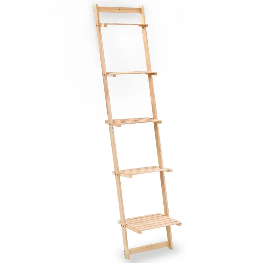 Étagère murale échelle bois de cèdre 41,5 x 30 x 176 cm