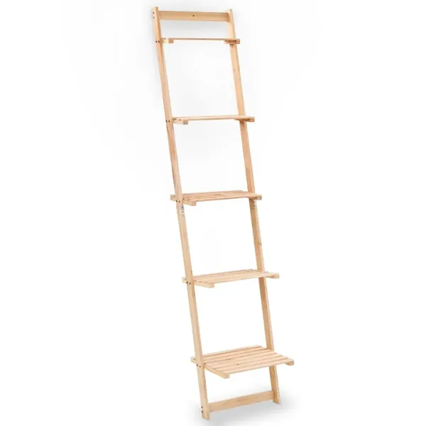 Étagère murale échelle bois de cèdre 41,5 x 30 x 176 cm