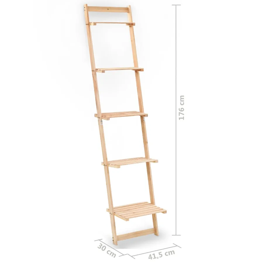 Étagère murale échelle bois de cèdre 41,5 x 30 x 176 cm - 6