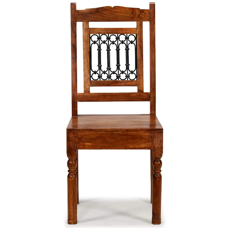 Chaises à manger lot de 2 Bois finition couleur miel classique - 2