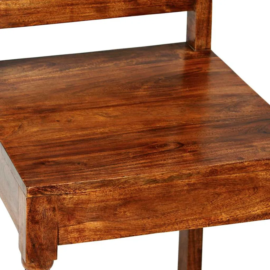 Chaises à manger lot de 2 Bois finition couleur miel classique - 4