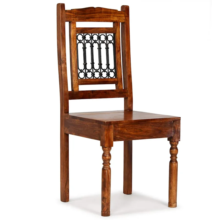 Chaises à manger lot de 2 Bois finition couleur miel classique - 7