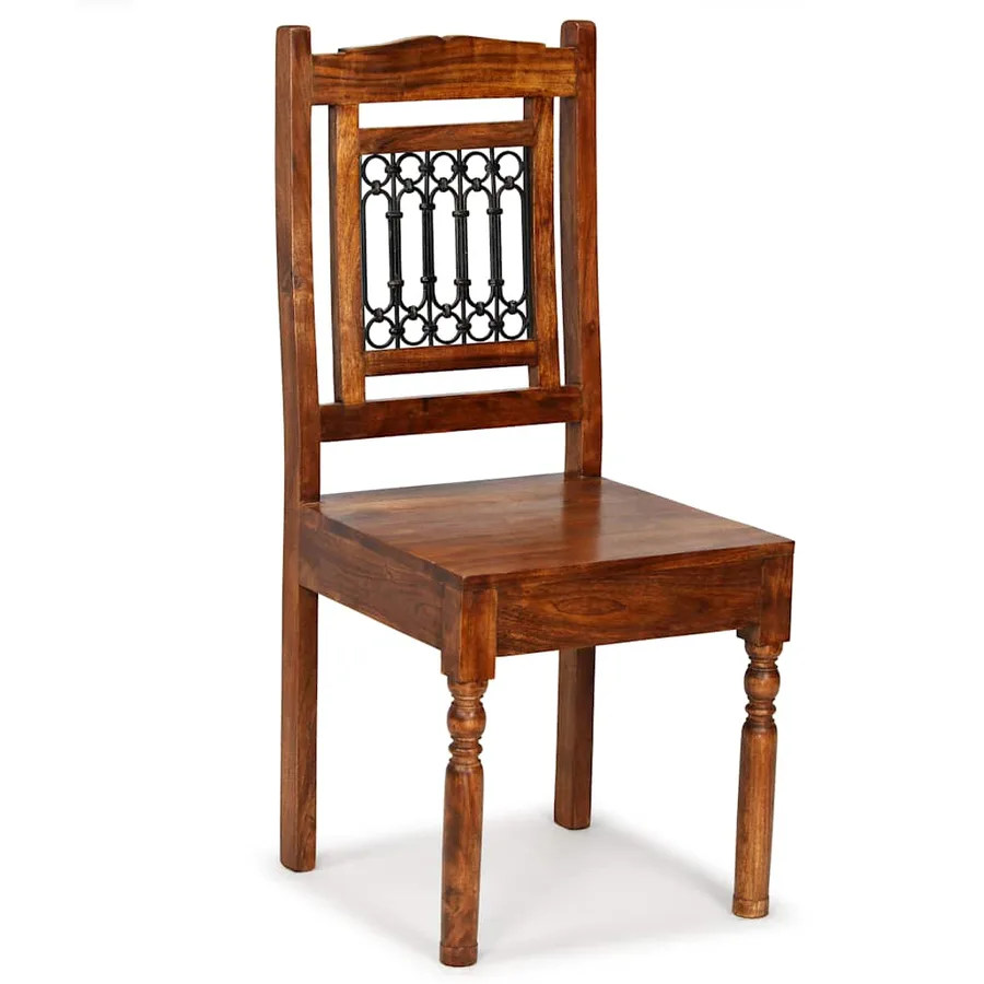 Chaises à manger lot de 2 Bois finition couleur miel classique - 8
