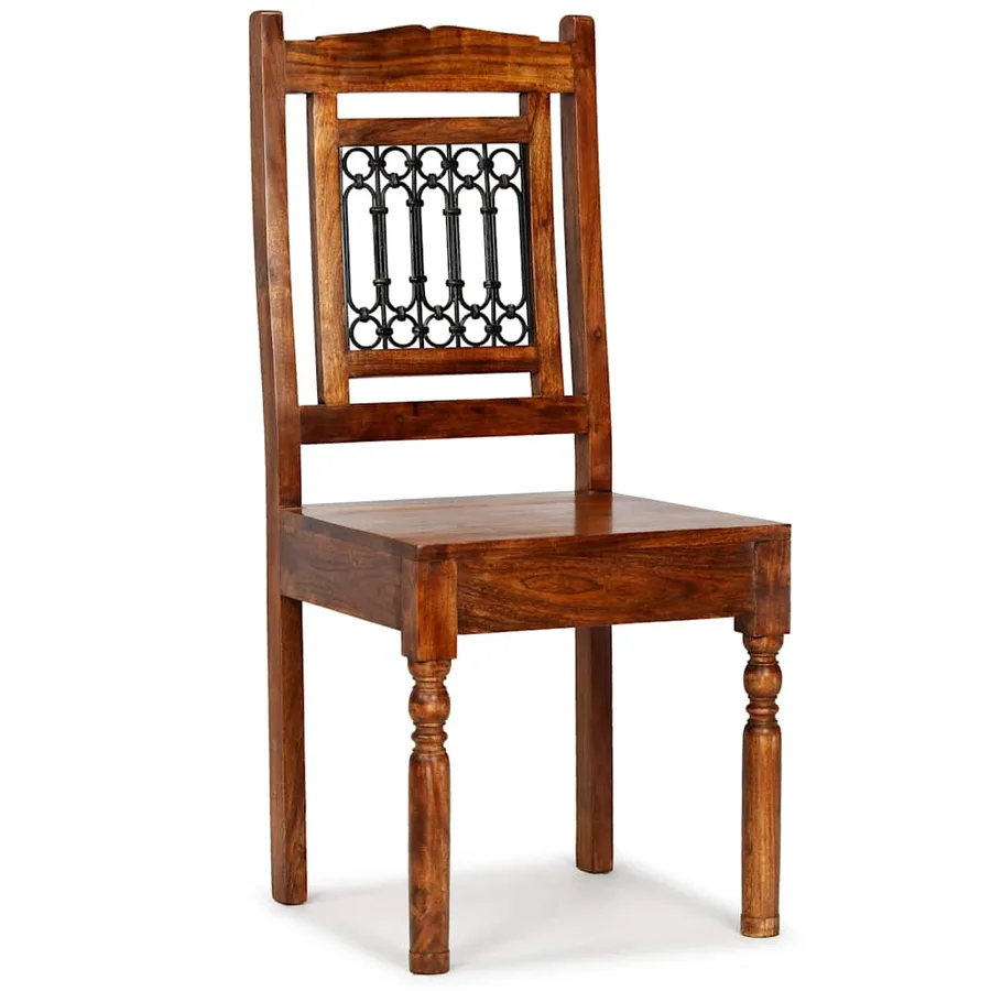 Chaises à manger lot de 2 Bois finition couleur miel classique - 9