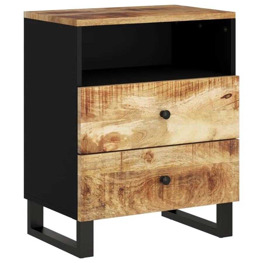 Table de chevet 50x33x62 cm Bois de manguier et d'ingénierie - 10