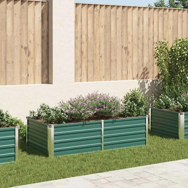 Jardinière 160 x 80 x 45 cm Acier galvanisé Vert