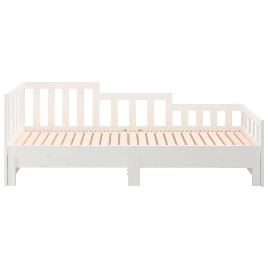 Lit coulissant sans matelas blanc 2x(90x190) cm - 9