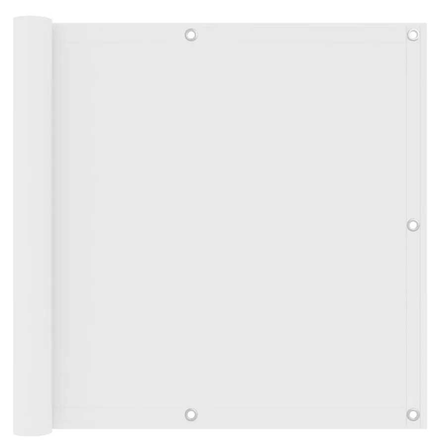 Écran de balcon Blanc 90x500 cm Tissu Oxford