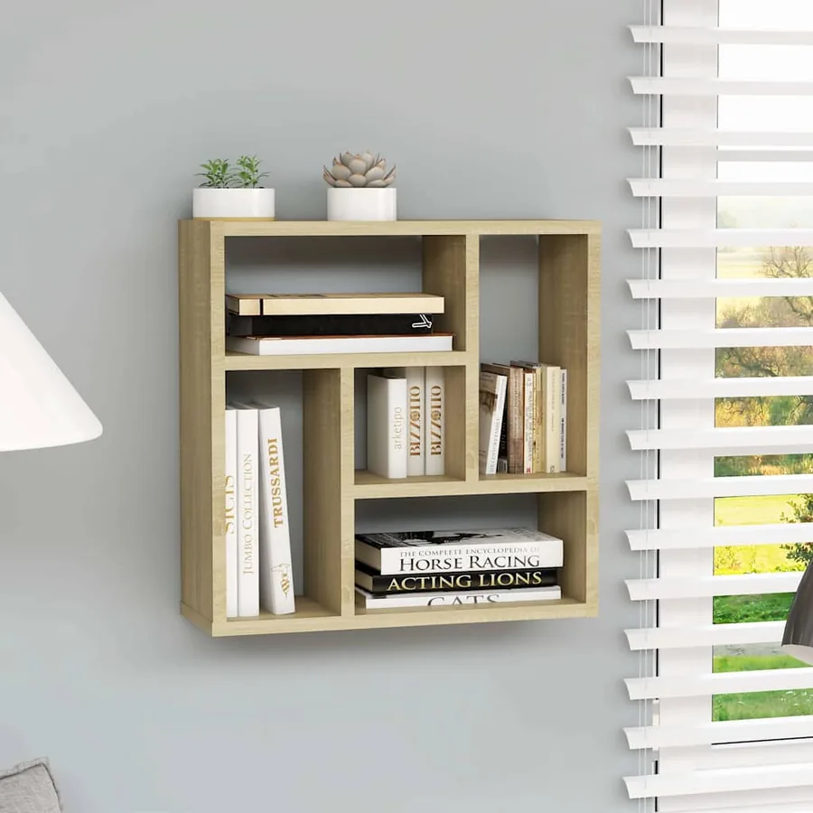 Étagère murale Chêne sonoma 45x16x45 cm Bois d’ingénierie