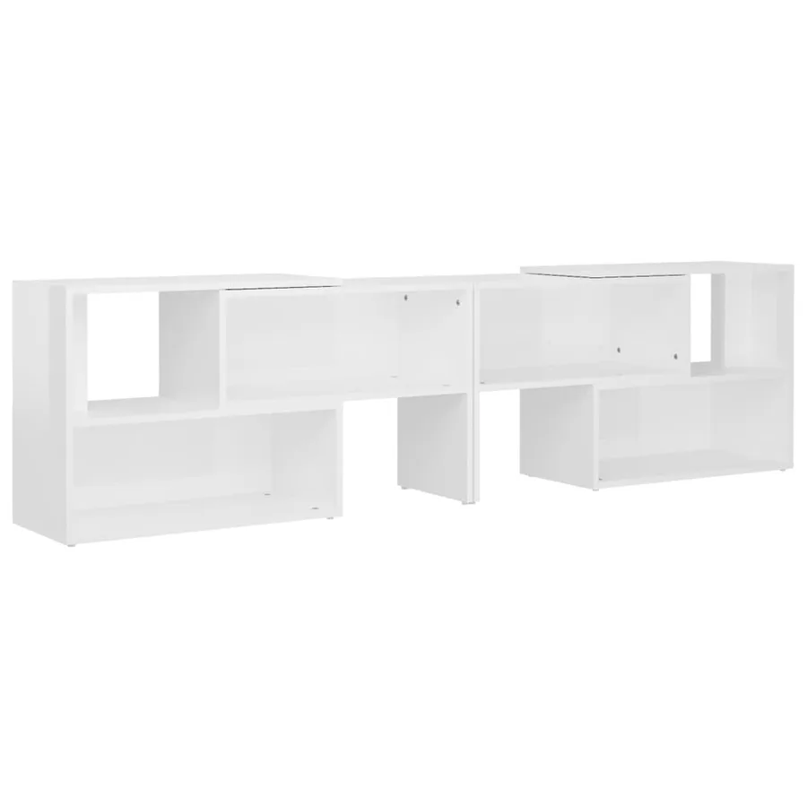 Meuble TV Blanc brillant 149x30x52 cm Bois d'ingénierie - 2