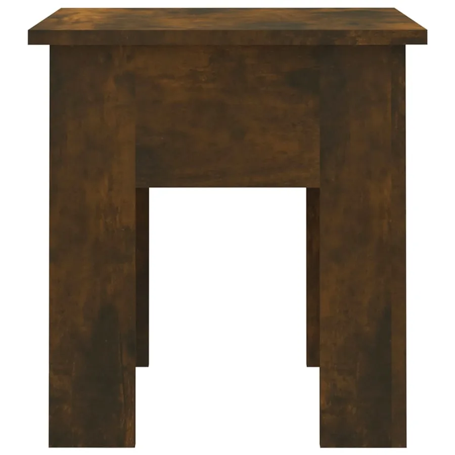 Table basse chêne fumé 40x40x42 cm bois d'ingénierie - 6