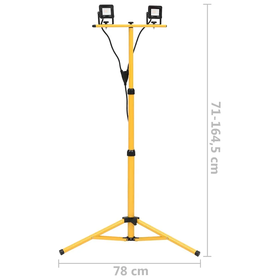 Projecteur à LED avec trépied 2x10 W Blanc chaud - 9